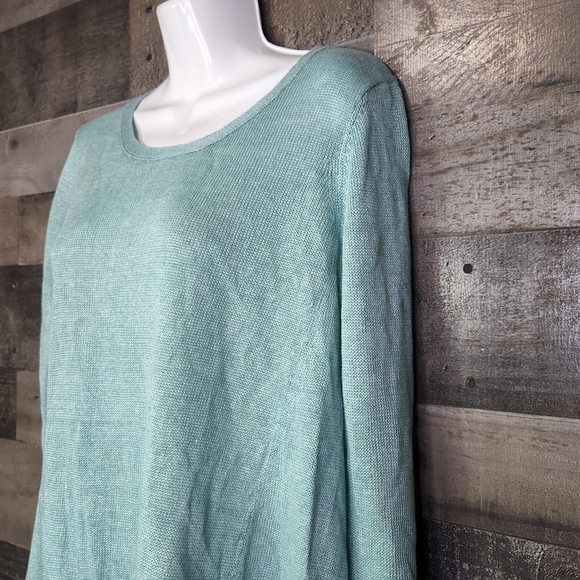 New Eileen Fisher Bateau Neck Boxy Linen Top - Picture 5 of 9
